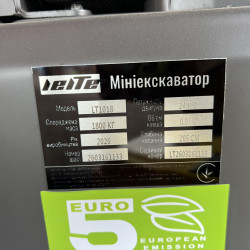 Міні-екскаватор LeiTe LT1018 + швидкоз'єм, ковші 200 мм, 380 мм, 600 мм, 800 мм гідравлічний планувальний, гідро прижим, Ripper