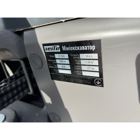 Міні-екскаватор LeiTe LT1020 CAB - Зображення 11